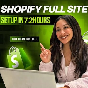Shopify Store Setup in 72 H, Premium Themes, Minimalist Ecommerce Website, Sales Driven Optimized Web Design Service, Landing Page