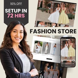 Clothing Brand Website in 72 H, Complete Fashion Store Setup, Luxury Website, Shopify, Squarespace, Wix, WordPress, Webflow Boutique Website