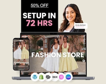 Website kledingmerk, complete inrichting modewinkel, luxe website, Shopify, Squarespace, Wix, WordPress, website Webflow Boutique