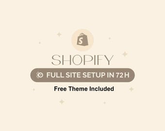 Shopify volledige site-configuratie in 72 uur, inclusief GRATIS thema, aangepaste e-commerce websitesjablonen, minimalistische winkel