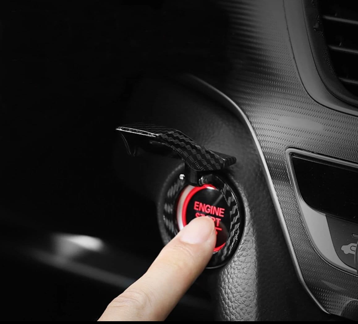 Couvercle de bouton de démarrage de voiture, couvercle de bouton d'arrêt de  démarrage de voiture de conception rotative, couvercle de protection de