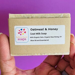 Oatmeal and Honey Soap, Homemade Soap, Goat Milk Soap, Scented Soap, Bar Soap