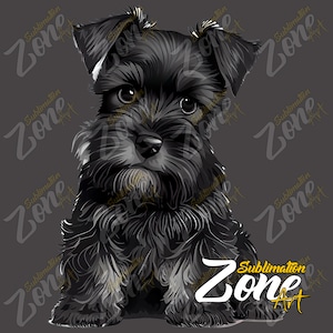 Schnauzer 23.2 - PNG Sublimation Design - Digital Character Illustration