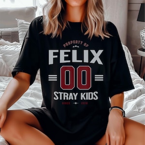 Felix Jersey, Personalized Stray Kids Shirt, DominATE Tour Inspired Stray Kids Jersey, Stray Kids Merch, Retro SKZ Jersey, Kpop Bias Shirt.