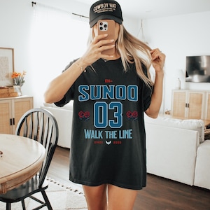 Sunoo Bias Walk The Line Inspired Jersey, Romance Untold Retro Jersey, Kpop Custom Shirt, Heeseung, Jay, Jake, Sunghoon, Jungwon, & Niki.
