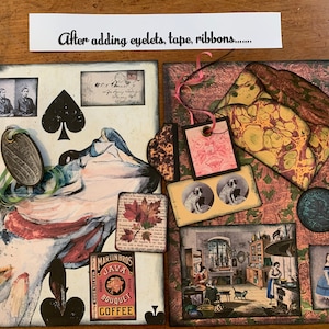 Bass of Spades and Heart of Gold GypsyFaith Junk Journal Kit w/ tags, ephemera, cards, ribbon, button, letter, stamps, envelope Kit #2