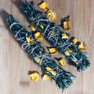 Rosemary and Yellow Rose cleansing sticks