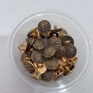 Guldmönster / militär örnvapen / knappar 20 mm x 10-pack