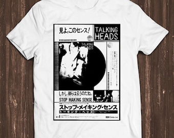 Talking Heads Stop Making Sense Live Concert Poster Music Band Punk 80s Japanese Meme Gift Tee Style Gamer Cult Movie Music T Shirt C7233