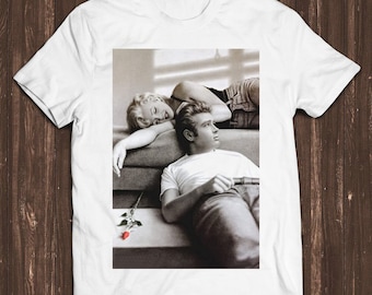 Marilyn Monroe James Dean Rose Retro Film Gamer Meme Movie Music Cool Gift Tee T Shirt C601