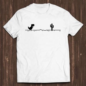 Trex Dinosaur Cactus Offline Hilarious Witty Humor Funny Meme Gift Tee Gamer Cult Movie Music T Shirt C667