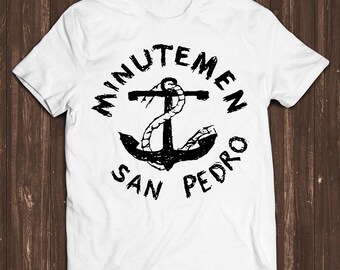 Minutemen Anchor San Pedro Punk Funny Retro Film Gamer Meme Movie Music Cool Gift Tee T Shirt C1570