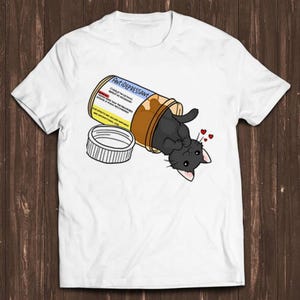 Kitty Antidepressant Kitten Pet Cat Love Funny Slogan Joke Meme Gift Tee Style Unisex Gamer Cult Movie Music T Shirt C981