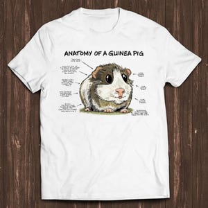 Anatomy Of A Guinea Pig T Shirt Funny Men Women Retro  Cool Gift Tee C422