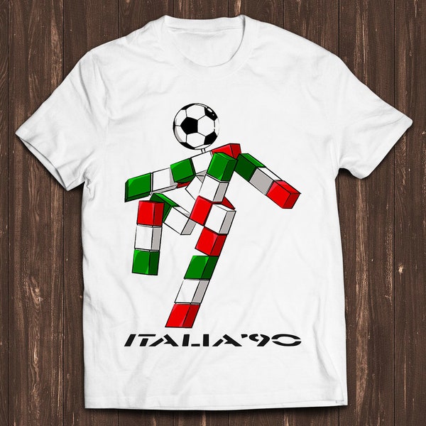 Italia 90 Logo World Cup Football Soccer Italy 1990 Fan Unisex T Shirt C2772