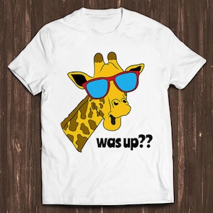 Giraffe Animal Zoo Cute Funny Animal Meme Gift Tee Gamer Cult Movie Music  T Shirt C710
