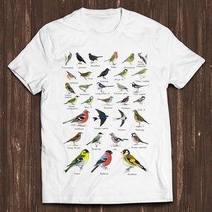 British Garden Birds Funny  Meme Gift Funny Unisex Gamer Cult Movie Music T Shirt C347