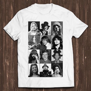 Celebrities That Died Age 27 Rock Stars Famous Meme Funny Top Style Unisex Gamer Movie Music Gift Cool Tee T Shirt C892
