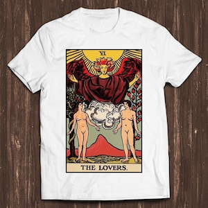 The Lesbian Lovers Tarot Card LGBT Gay Proud Pride Meme Gift Funny Tee Style Unisex Gamer Cult Movie Music T Shirt C954