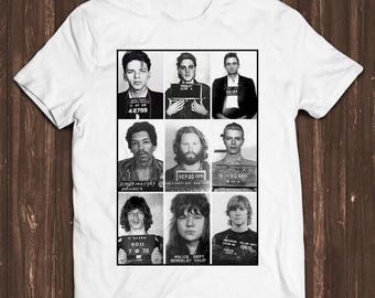 Celebrities Mugshot Rock Stars Music Gift Funny Tee Style Unisex Gamer Cult Movie Music T Shirt C506