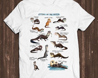 Otters of the World Gift Tee Style Gamer Cult Meme Movie Music T Shirt C995