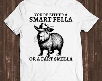 Capybara Smart Fella Or Fart Smella Best Seller Funny Gift Tee T Shirt C1898