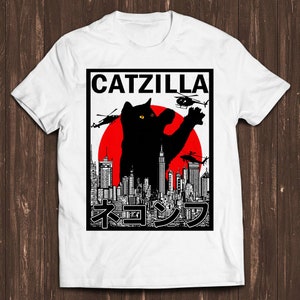 Catzilla King Of Pawster Paws Cat Kitten Pet Lover Meme Gift Funny Style Unisex Gamer Cult Movie Music Tee T Shirt C3522