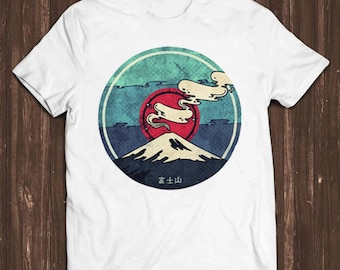 Fuji T Shirt  Fuji-san Mount Japan Iconic Volcano Tokyo Cool Gift Tee C459