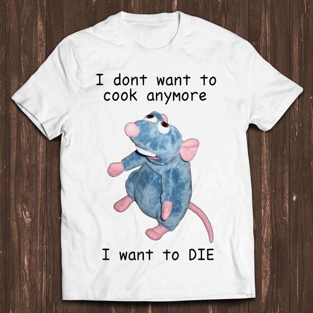Mice I Don't Want to Cook Anymore I Want to Die Mouse Rat Funny Retro ...