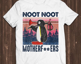 En colère Pingu Noot Noot Motherf *** ers drôle mème cadeau drôle unisexe Gamer culte film musique t-shirt C882