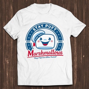 Ghostbusters Stay Puft Marshmallows Cult Movie 80&#39;s Meme Gift Divertente Unisex Gamer Cult Movie Music T Shirt C351