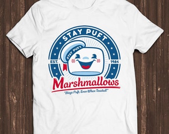 Ghostbusters Stay Puft Marshmallows Cult Movie 80's Meme Gift Funny Unisex Gamer Cult Movie Music T Shirt C351