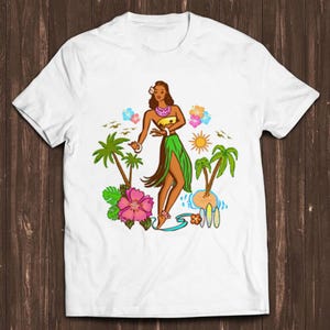 Hula Girl Women's T-Shirt – Malibu Shirts