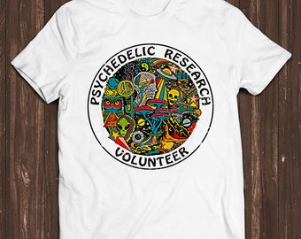 Psychedelic Research Volunteer Terence Mckenna Magic Mushroom Meme Gamer Funny Retro Cult Movie Music Top Cool Gift Tee T Shirt C285