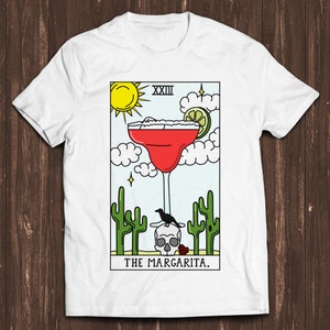 Margarita Tarot Reading Future Card Meme Gamer Funny Art Design Unisex Retro Cult Movie Music Top Cool Gift Tee T Shirt C1046