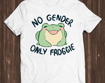 No Gender Only Froggie Frog Gay LGBT Pride Proud Funny Gift Tee T Shirt C815