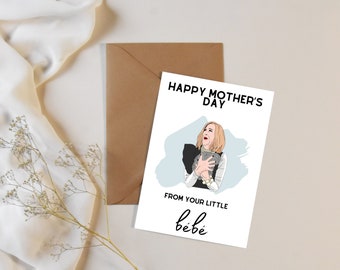Card for Mom, Mother’s Day Card, Printable, Instant Download, Moira Rose Bebe, Funny Mothers Day Card, Moira Rose card, Schitt's Creek fan