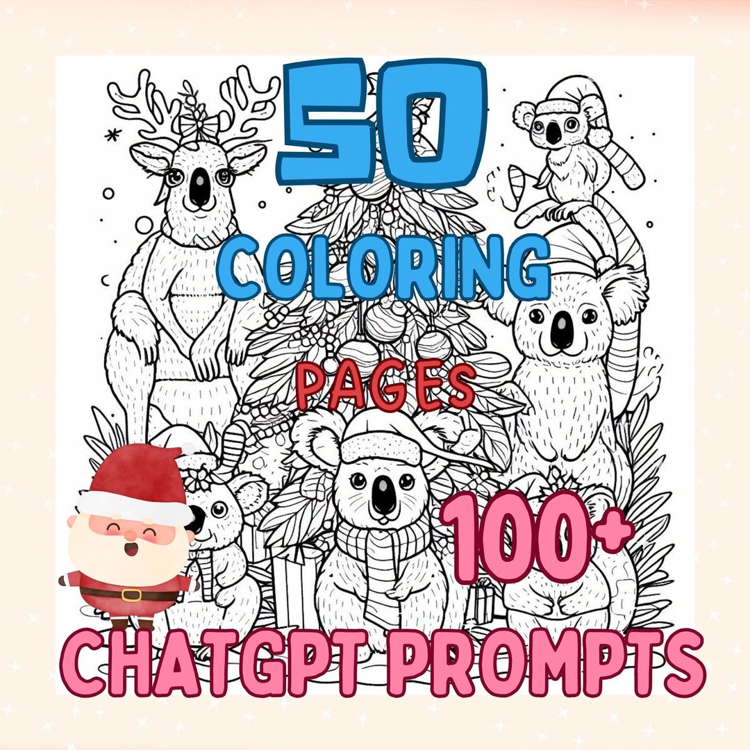 50 Australian Christmas Coloring Pages Festive Holiday Art Etsy