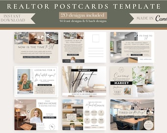 Editable Real Estate Postcard Template, Canva Template, Realtor Postcards, Real Estate Mailer, Realtor Farming Postcards, Realtor Marketing