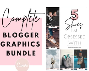 COMPLETE 120 Blogger Editable Canva Templates Instagram Story Feed Grid, Pinterest, Liketoknow.it Influencer LTK template