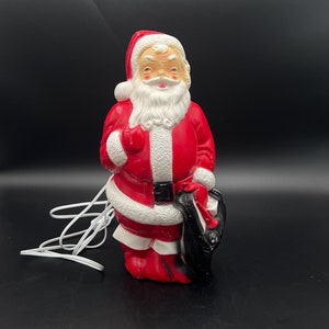 1968 Vintage Empire Plastics Santa Blow Mold - Lighted Christmas Decor