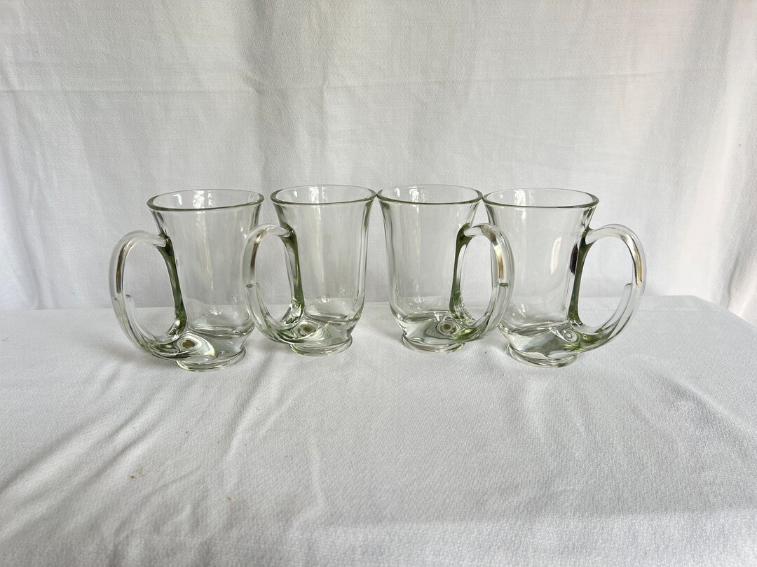 Vintage French Horn Glass Mugs Vintage Indiana Glass French Etsy