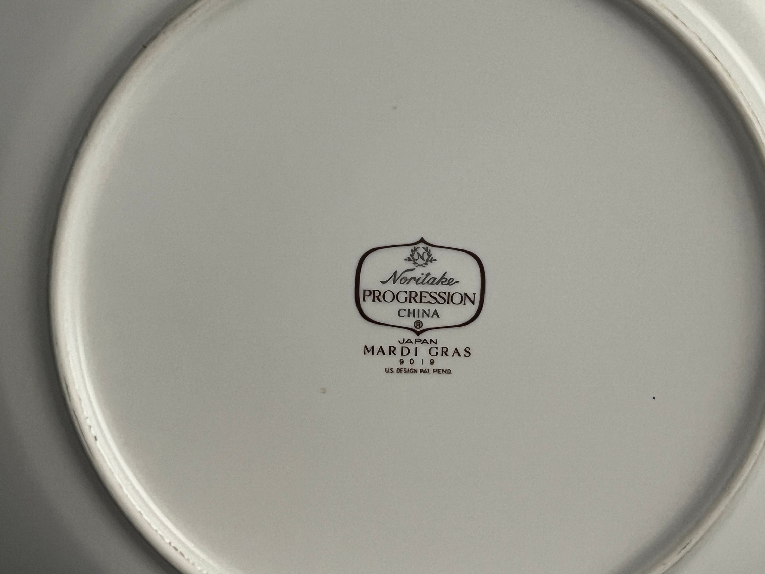 【ヴィンテージ】ノリタケ　プログレッション　マルディグラ　プレート　【9枚】 Noritake Progression China Mardi Gras Pattern, Mid Century