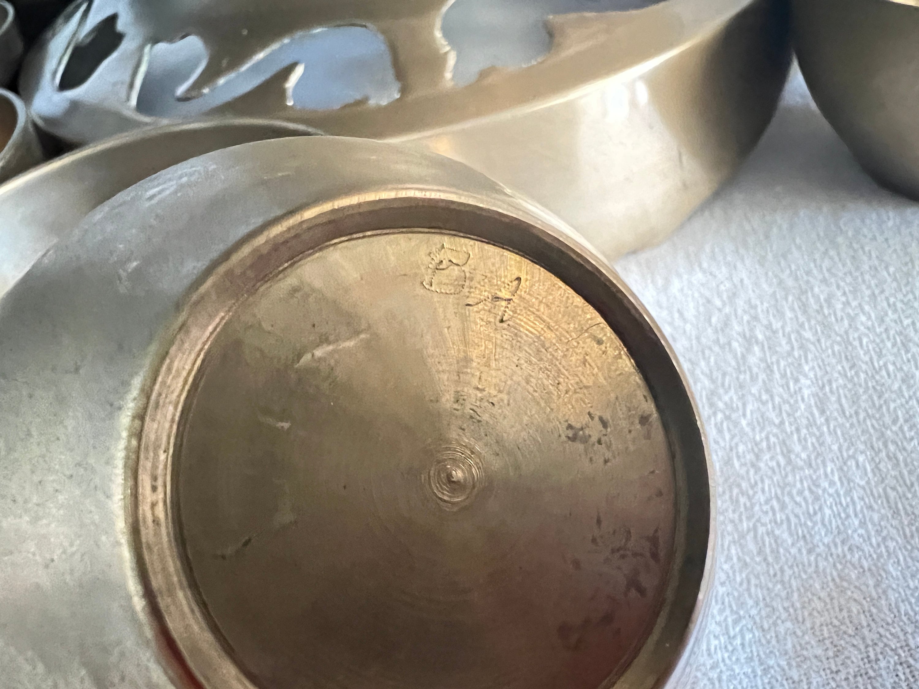 Vintage Korean Brass Punch Bowl Set 10 Cups and 1 Ladle Etsy