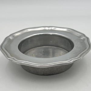Vintage Wilton Armetale Queen Anne Pewter Wine Coaster, Wilton Armetale Hollowware Queen Anne Pewter Wine Caddy, Wilton Armetale Wine Caddy