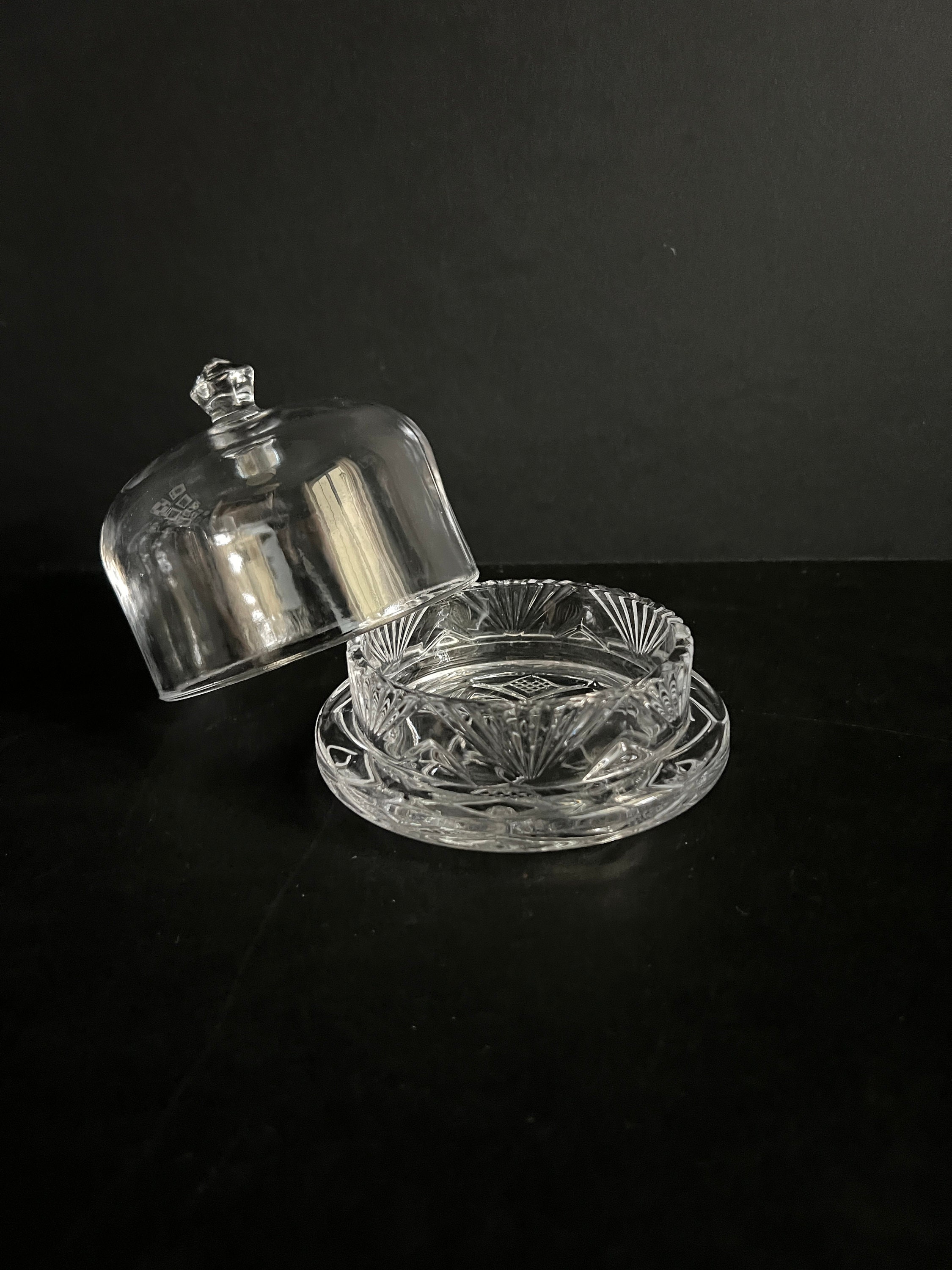 Godinger Chatham Crystal Butter Keeper With Dome Lid, Godinger Irish