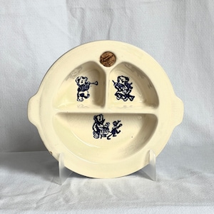 Vintage Ceramic Divided Plate: Three Bears Hot Water Child&#39;s Plate