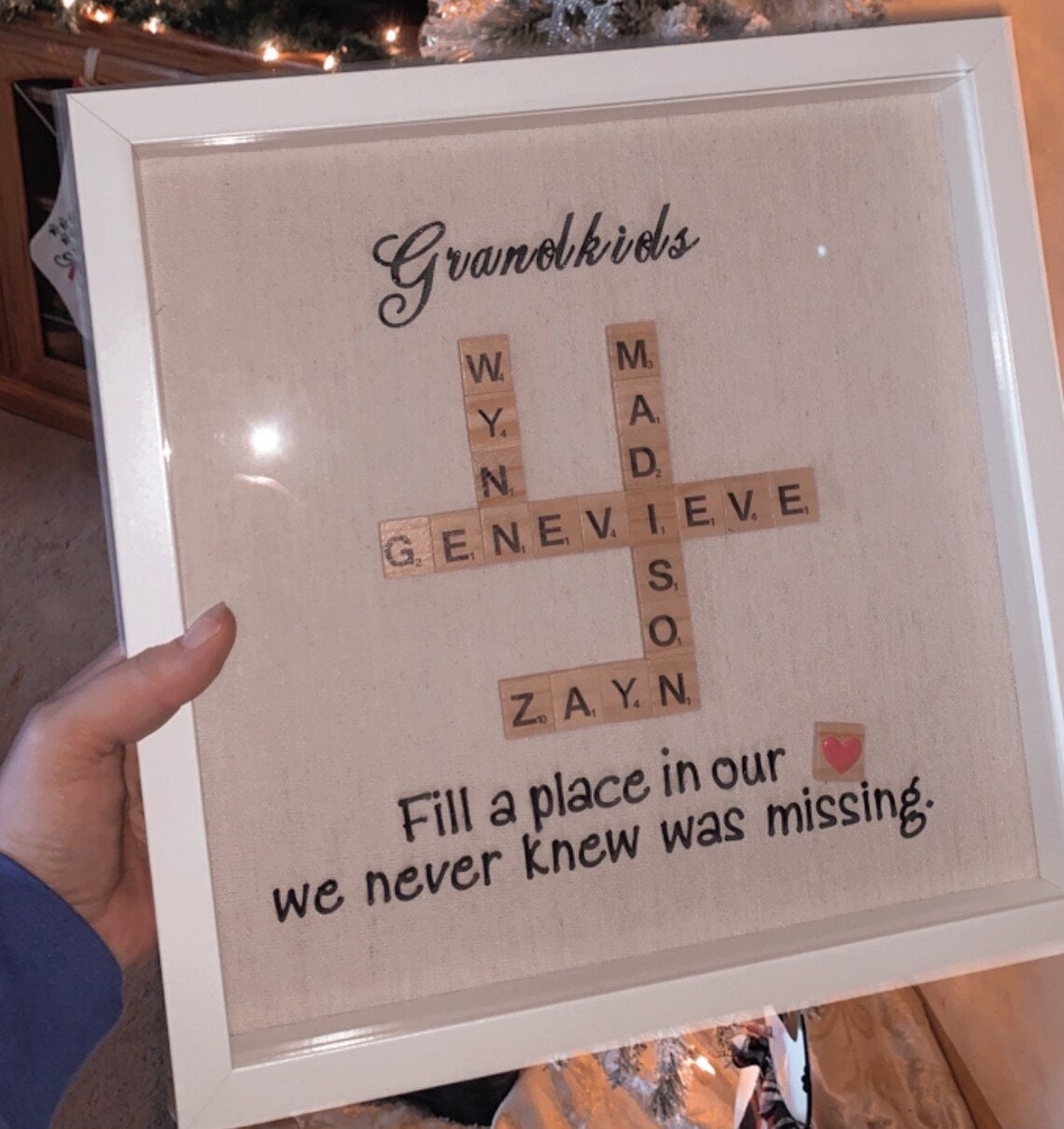 Scrabble Letter Name Shadow Box Etsy