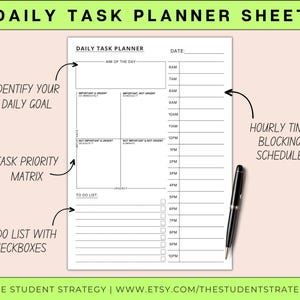 Task Priority Matrix Set | Daily & Weekly Priority Planner | Eisenhower ...
