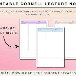 Cornell Notes Template | Lecture Notes | Cornell Method | Dot Grid ...